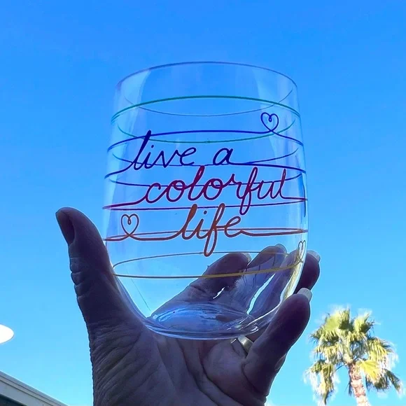 Acrylic Stemless Wine Tumbler 4 Piece Set with Messages of Kindness NWT - Picture 7 of 13